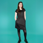 Classic Black Zip Breastfeeding Dress Pre Order