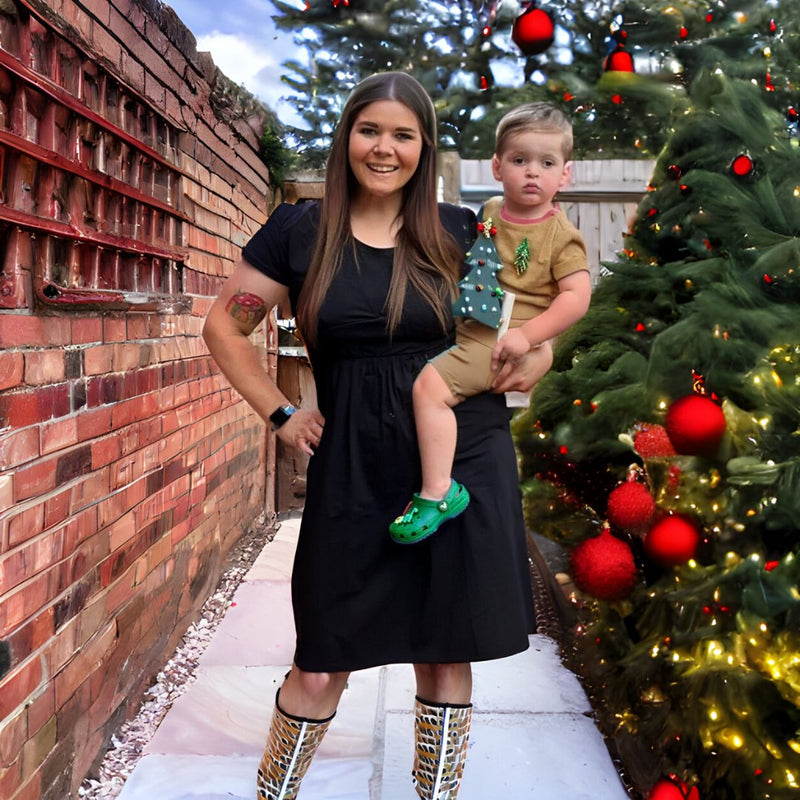 Brooke Black Breastfeeding Dress - Stylish Mum