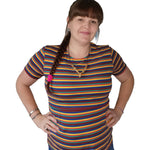 Hazel Stripe Breastfeeding Top - Stylish Mum