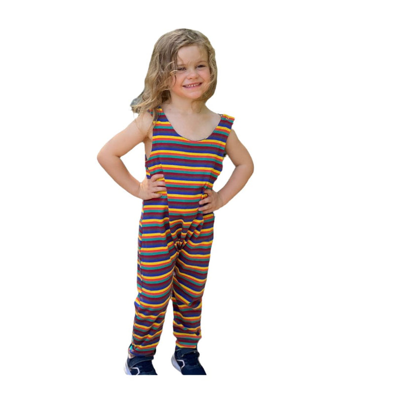 Hazel Stripe Dungarees - Stylish Mum