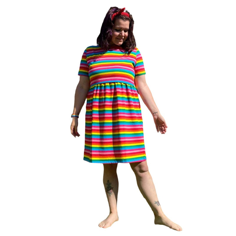 Rainbow Breastfeeding Skater Dress