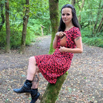 Red Leopard Print Breastfeeding Dress - Stylish Mum